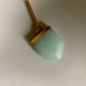 Elegant Gold and Green Pendant Necklace sale